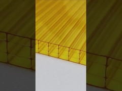 10mm 黄色い4層ポリカーボネートシート