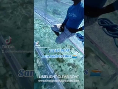 高光伝送 透明なポリカーボネットボートとクリスタルベンチ ユニークなツアー体験