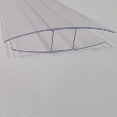 4mmから16mmのポリカーボネート空白シートのための透明なカスタマイズ可能なプラスチックH形プロファイル