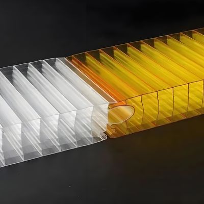 構造的硬さと光拡散の強化のためにプラグパターン質感を持つ40mm黄色のポリ炭酸板