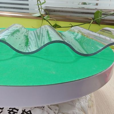 天候耐 UV コーティング 透明 プラスチック ポリカーボネット 波紋状 板タイル パーゴラ 庭 覆い歩道