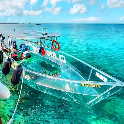 良い価格 高光伝送 透明なポリカーボネットボートとクリスタルベンチ ユニークなツアー体験 オンライン