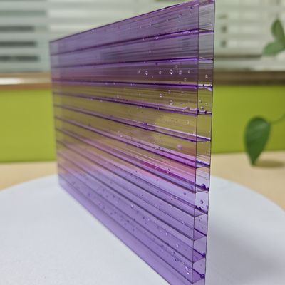 屋根用グレージングニーズ向け軽量耐衝撃性パープルポリカーボネート中空シート
