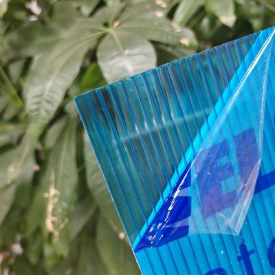 良い価格 4feet*8feet Blue Polycarbonate Hollow Sheet with UV Protection and Multi-Wall Structure for Structural and Aesthetic Applications オンライン